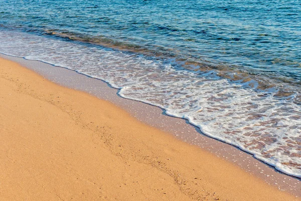 Nahaufnahme Sandstrand Mit Meerschaum — Stockfoto