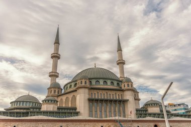 View of the Taksim Mosque in Istanbul city, Turkey. clipart