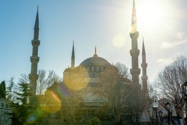 İstanbul, Türkiye 'deki Mavi Cami (Sultanahmet Camii).