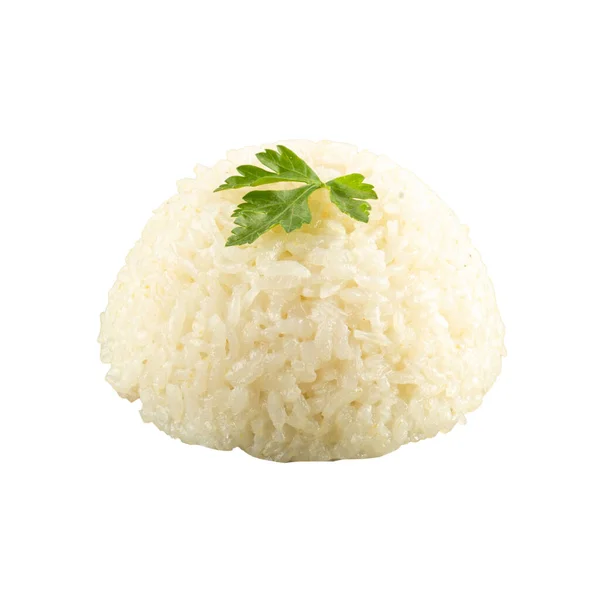 Odizolowana Porcja Gotowanego Ryżu — Zdjęcie stockowe