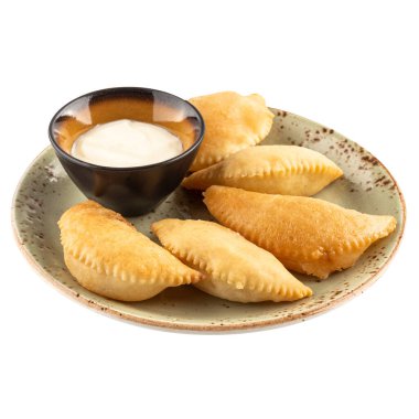 Küçük krakerlerin izole edilmiş bir kısmı kızarmış turta.