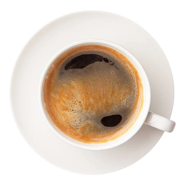 Tazza Isolata Caffè Americano Nero Sullo Sfondo Bianco — Foto Stock