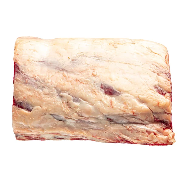Filete Carne Fresca Mármol Fresco Aislado Sobre Fondo Blanco —  Fotos de Stock