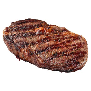 Izgara mermer bifteğin izole edilmiş kısmı.