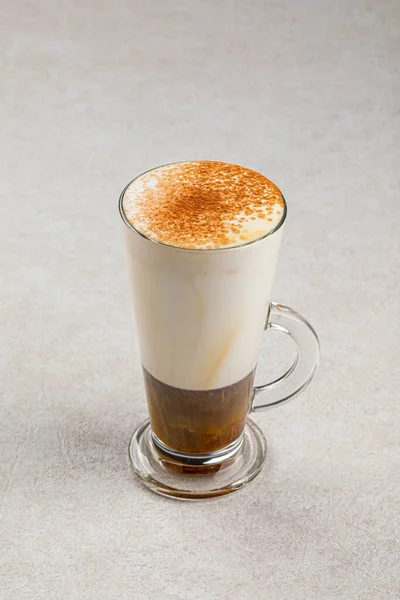 Glass Mug Sweet Coffee Con Pana Cream — Stock Photo, Image