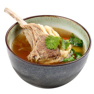 İzole edilmiş lasian amb shurpa çorbası.