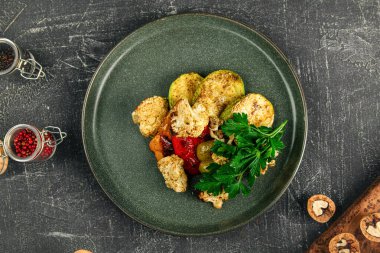 Maydanozlu ızgara sebze.