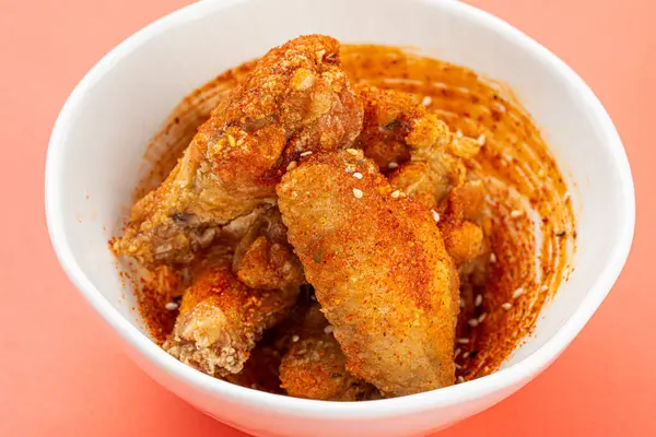 stock image Portion of fried japanese shichimi togarashi chicken wings