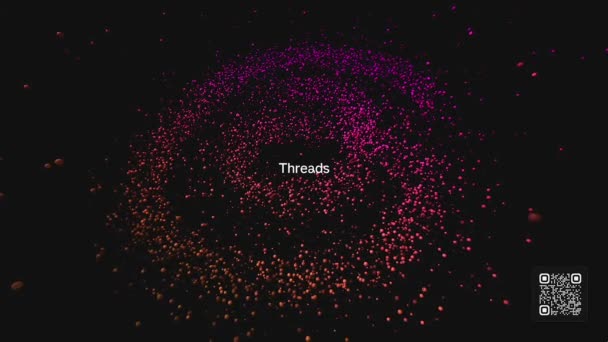 Stránky Threads Net Července2023 Vlákna Nová Platforma Sociálních Médií Vytvořená — Stock video