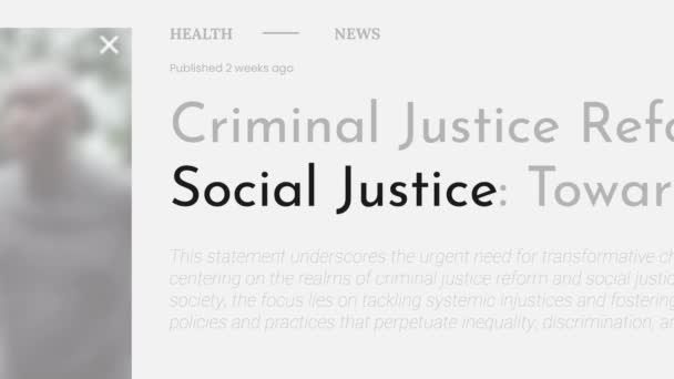 Animation Vidéo Terme Justice Sociale Mis Évidence Dans Les Publications — Video