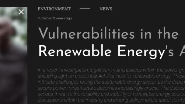 Όρος Ανανεώσιμες Πηγές Ενέργειας Τονίζεται Στα Πρωτοσέλιδα Των Εφημερίδων Fake — Αρχείο Βίντεο