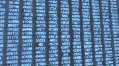 Rastgele numaraların animasyonu. Kodlamadan, bilgisayar mühendisliğinden, hacklemeden, siber güvenlikten bahsederken ve dijital dünyanın ve hatta borsanın dinamik özünü gösterirken ideal.
