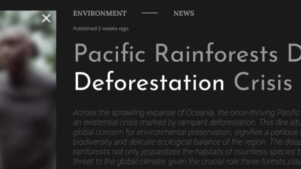Terme Déforestation Mis Évidence Dans Les Publications Nouvelles Fake Titres — Video