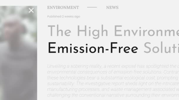 Termo Emission Free Destacado Nas Principais Publicações Notícias Fake Títulos — Vídeo de Stock