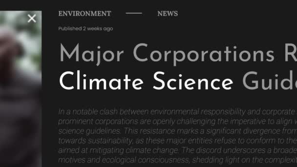 Término Ciencia Climática Resaltado Los Titulares Las Publicaciones Noticias Fake — Vídeos de Stock