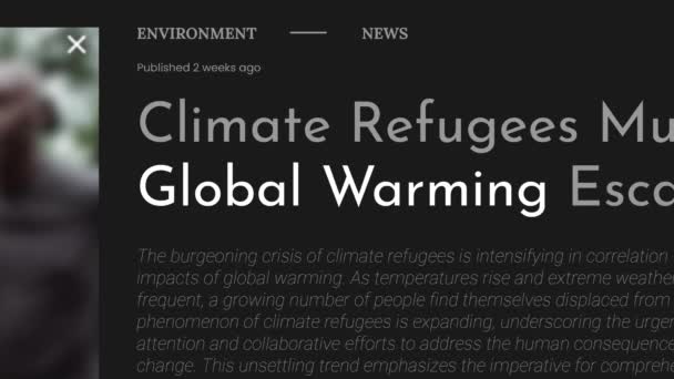 Término Calentamiento Global Resaltado Los Titulares Las Publicaciones Noticias Fake — Vídeos de Stock