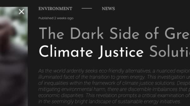 Éghajlat Igazságszolgáltatás Kifejezés Rávilágított Hamis Hírekben Megjelent Hírekre Címek Fekete — Stock videók