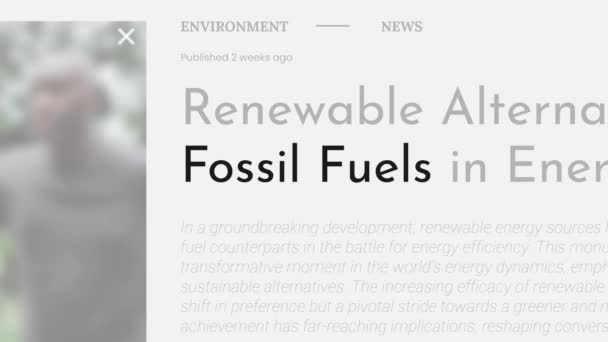 Termenul Combustibili Fosili Evidențiat Publicațiile Știri Fake Titluri Fundal Alb — Videoclip de stoc