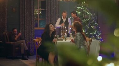 Noel ya da Yeni Yıl arkadaş grubu kavramı çok karizmatik ve çekicidir. Noel 'i birlikte kutluyorlar. Ya da yeni yıl kadınları yemek masasında oturuyorlar.