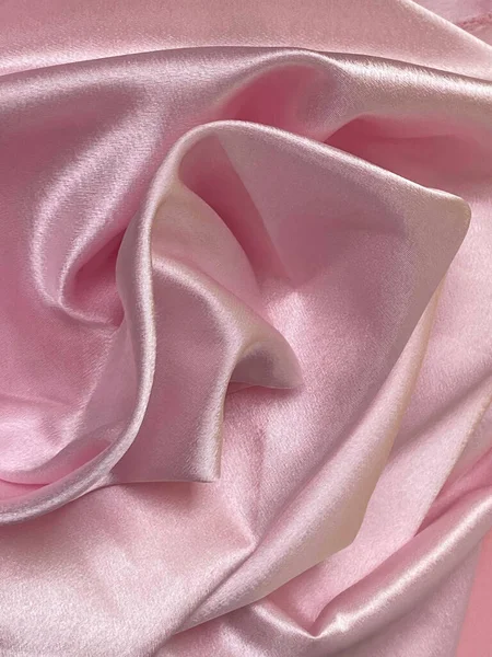 Smooth Elegant Pink Silk Texture Can Use Background — Stock Photo, Image
