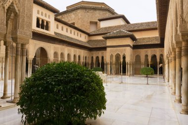 interior of the alhambra palace, granada, spain