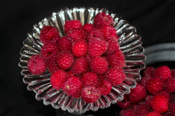 Ripe Sweet Raspberries Close — Stock Photo, Image