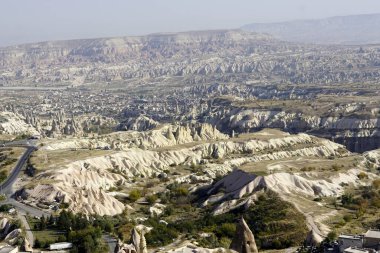 Cappadocia, Cappadocia 'nın merkez parkında ünlü bir turizm beldesi, güzel bir manzara, orta Anadolu' daki Unesco dünya mirası alanları.