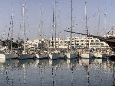 Limanda demirlemiş güzel yatlar ve tekneler.