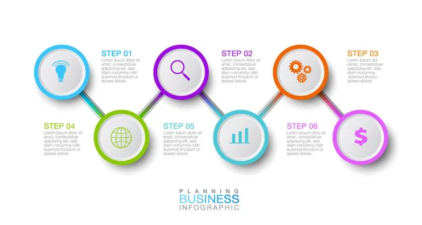 Infográfico Planejamento Informações Negócios Mostra Hierarquia Das Operações Negócios Acordo —  Vetores de Stock