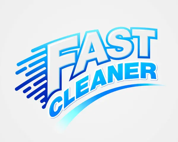 Temizlik Logosu Şablonu Hız Temizliği Iletir Ambalaj Etiketleri Reklam Tasarımı Stok Vektör