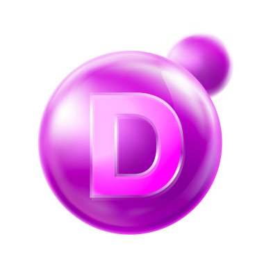 D vitamini kapsülü şeffaf morumsu yuvarlak. Kemikleri güçlendirir ve D vitamininden elde edilen besinlerle osteoporoz ince kemik hastalığını önler.