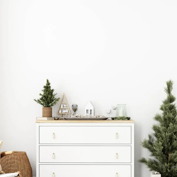 Christmas Interior background, Blank wall