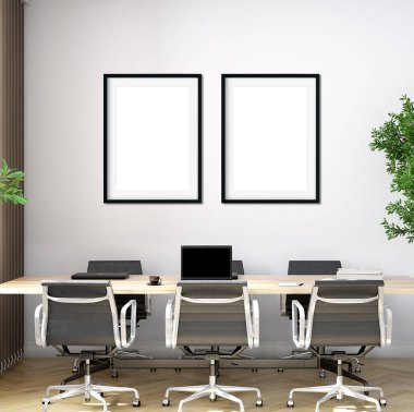 Modern ofis iç boş posteri ile