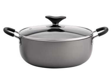  Beyaz arka plan üzerinde non-stick sos tava