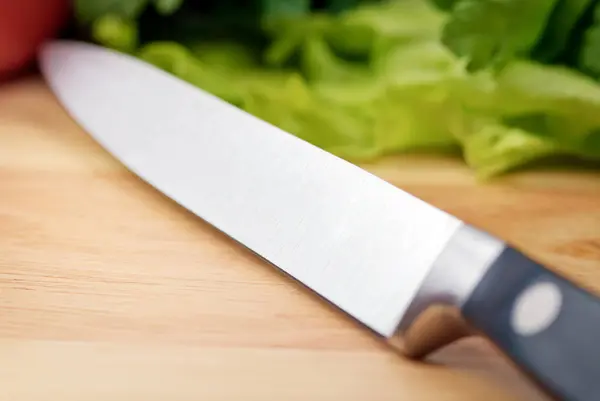 Chopping Board Tomato Parsley Knife — Stock Photo, Image