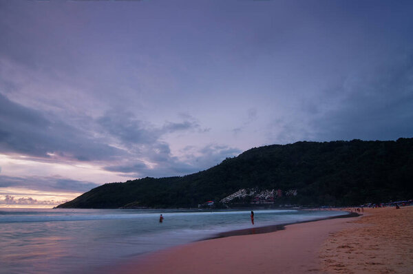 Beautiful landscape. Nai Harn sea beach on Phuket Island, Thailand.