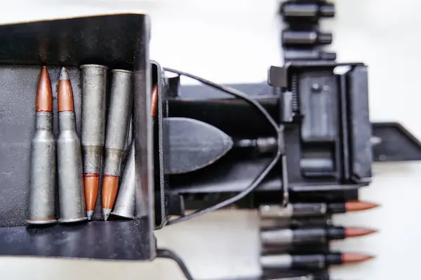 Rakov Makineli Tüfek Besleme Sistemi Kemer Övücü — Stok fotoğraf