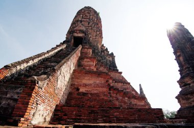 Wat chaiwattanaram in Ayuthaya, Tayland 'daki eski tapınak ve miras pagoda