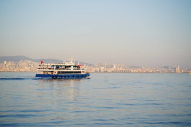 Türkiye 'ye seyahat. İstanbul feribotu. Ulaşım ve seyahat kavramı.