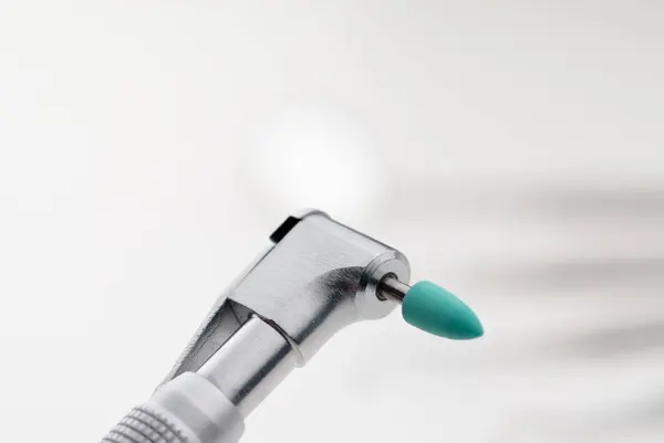 Dentist Drilling Machine Green Polish Head — Stock Photo, Image
