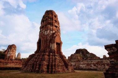 Wat chaiwattanaram in Ayuthaya, Tayland 'daki eski tapınak ve miras pagoda