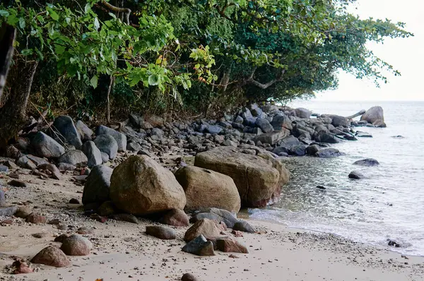 stock image Close up of stones and rocks on the beach