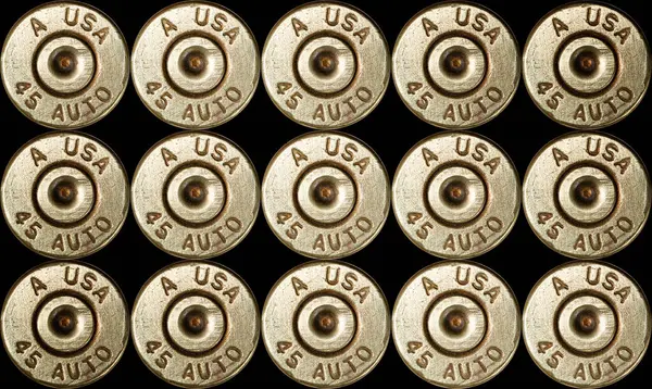Pattern Shiny Gun Case Cartridges — Stock Photo, Image