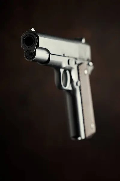 Colt 1911 Pistol Black Background — Stock Photo, Image