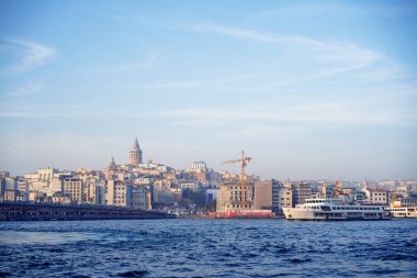 Türkiye 'ye seyahat. İstanbul feribotu. Ulaşım ve seyahat kavramı.