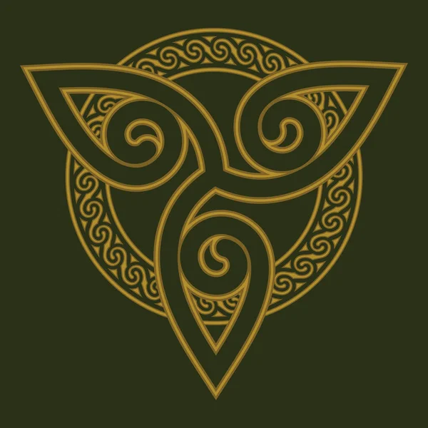 Celtycki Skandynawski Design Okrągły Pleciony Wzór Starożytnym Celtyckim Stylu Ilustracja — Wektor stockowy