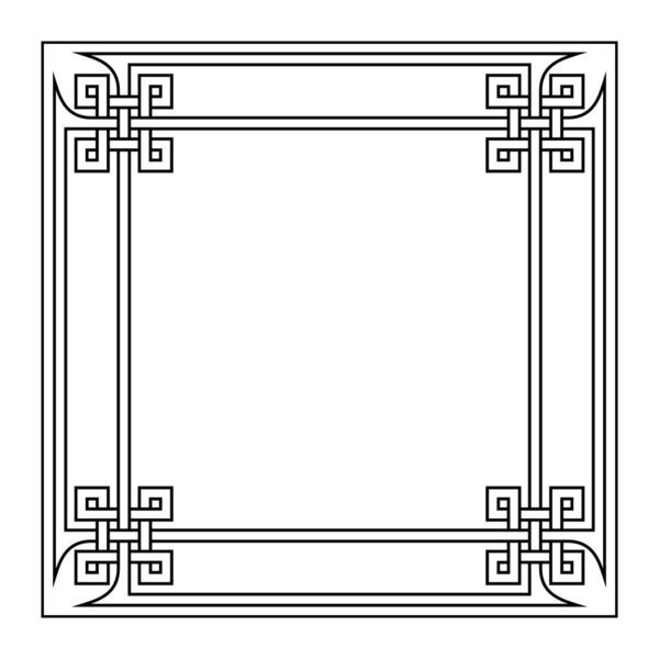 Ирландский дизайн в винтажном, ретро стиле. Рамка в древнескандинавском кельтском стиле, изолированная на белой векторной иллюстрации