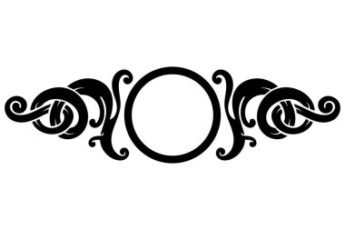 Antik Kelt İskandinav Tasarımı. Kelt bağı, desen, süs, beyaz üzerine izole edilmiş, vektör illüstrasyonu