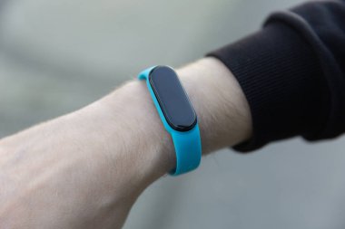 Smartwatch on a wrist wearable technology