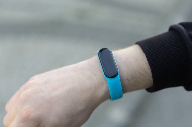 Smartwatch on a wrist wearable technology